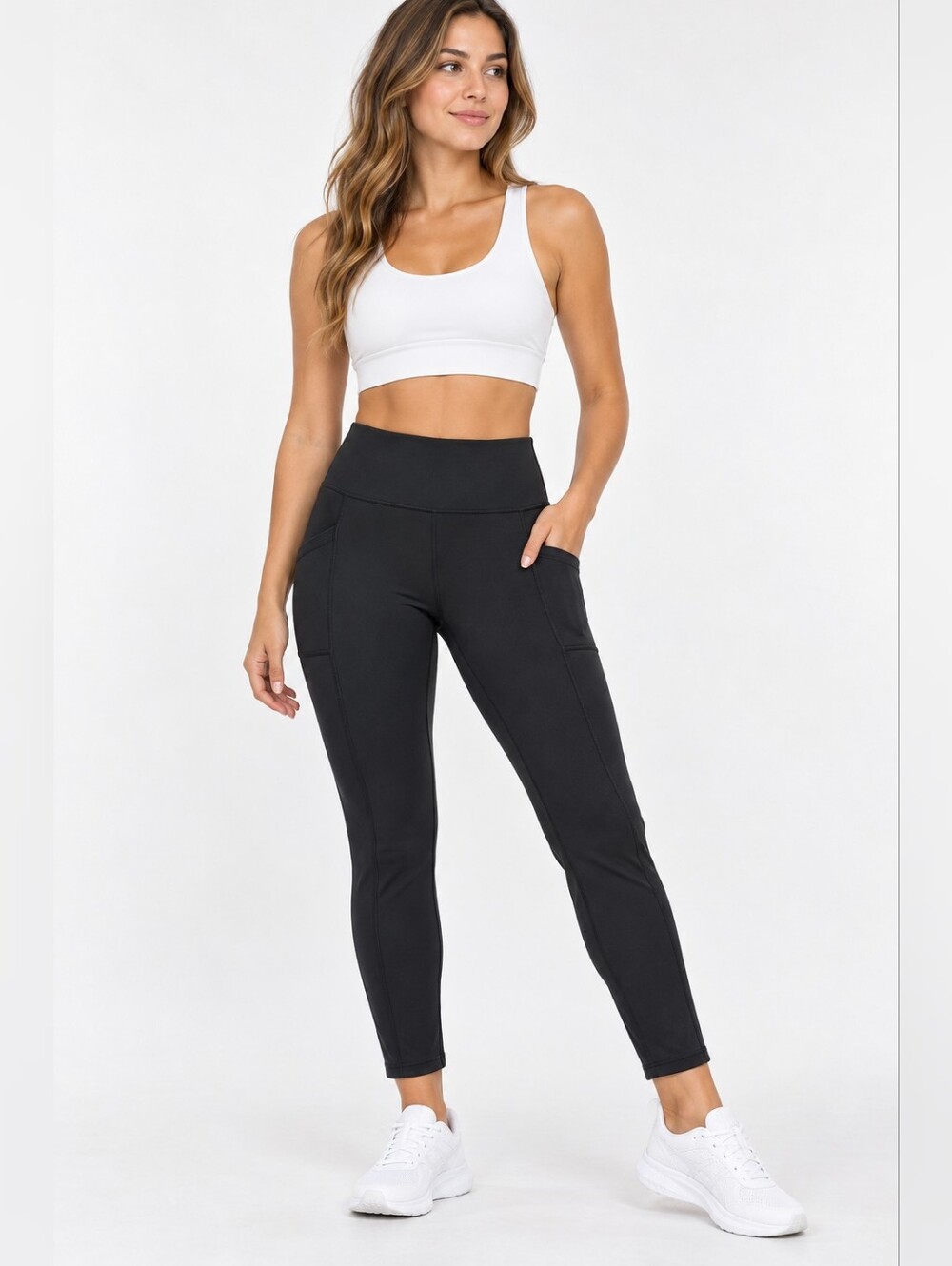 Balance Collection Black High-Waist Pocket Leggings